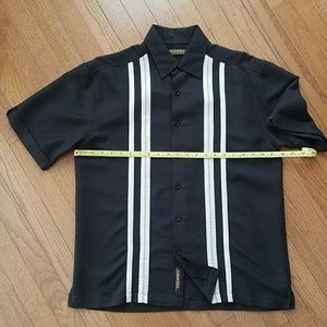 Men's short sleeve panel embroidered shirt